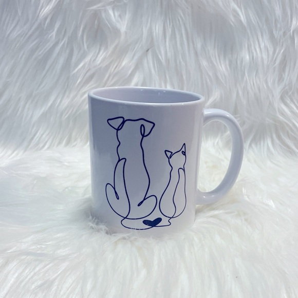 Stay Pawsitive Double Sided Coffee Mug - Picture 1 of 2